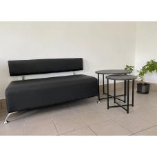Sofa bench in the salon, office, shop, cafe, corridor, on the balcony and loggia, in front. Sofa