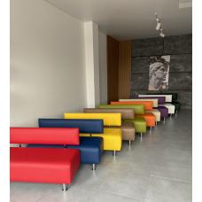 Sofa bench in the salon, office, shop, in a cafe, in the corridor, on the balcony and loggia, in front. Sofa