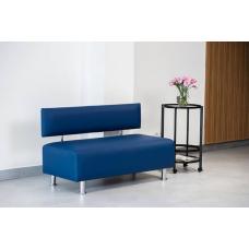 Sofa bench in the salon, office, shop, cafe, corridor, on the balcony and loggia, in front. Sofa