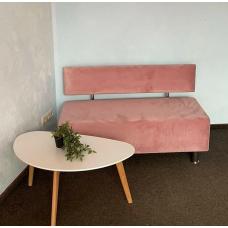 Sofa velor bench in the salon, in the office, in the shop, in the cafe, on the balcony and loggia, in front. Sofa