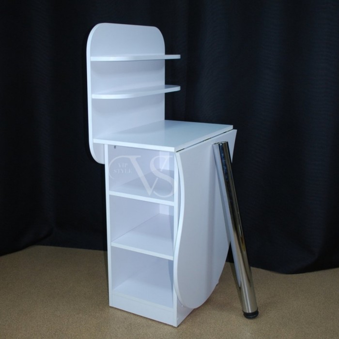 Inexpensive manicure table in a beauty salon