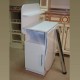 Manicure table with a figured top and a shelf for varnishes