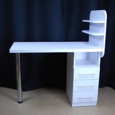 Manicure table with drawers and shelves