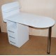 Table manicure folding with a shelf for varnishes