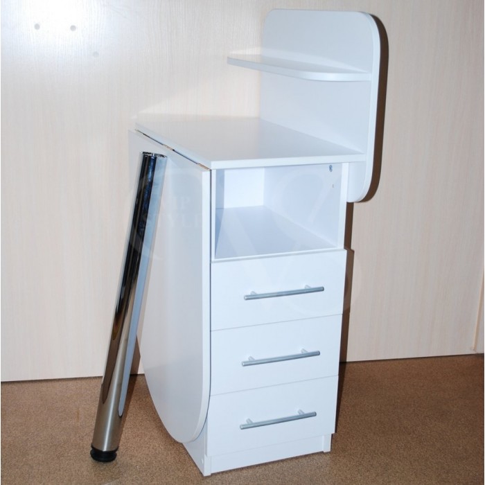 Table manicure folding with a shelf for varnishes