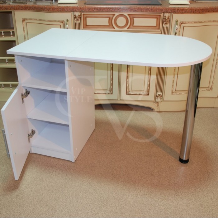 One-pedestal manicure table without shelf