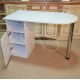 One-pedestal manicure table without shelf