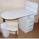 Manicure table with one shelf for varnishes
