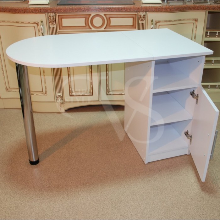 One-pedestal manicure table without shelf