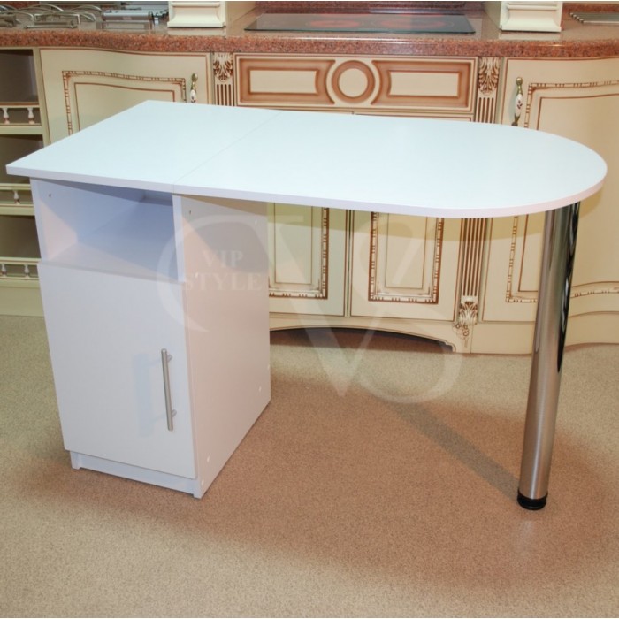 One-pedestal manicure table without shelf